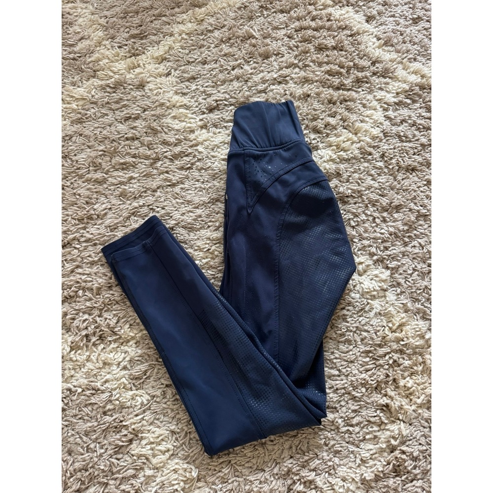 Tredstep Ireland Navy Blue High Rise Full Seat Silicone Breeches Size 26R